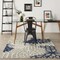 Homeroots 6 x 9 ft. Ivory & Navy Indoor & Outdoor Area Rug 384835 - alternate 7